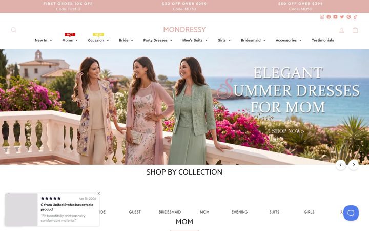 Screenshot of mondressy.com