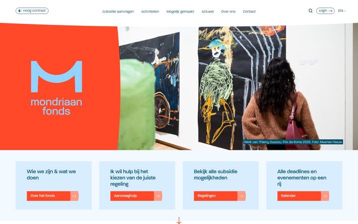 Screenshot of mondriaanfonds.nl