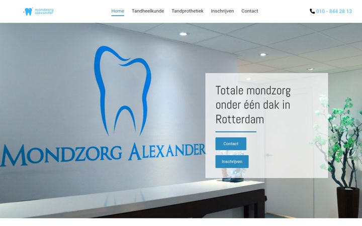 Screenshot of mondzorgalexander.nl