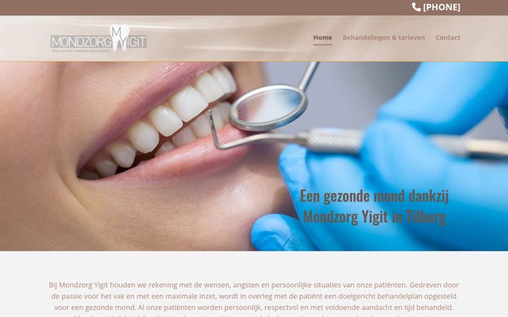 Ekraanipilt saidist mondzorgyigit.nl