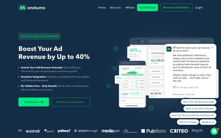 Screenshot of monetumo.com