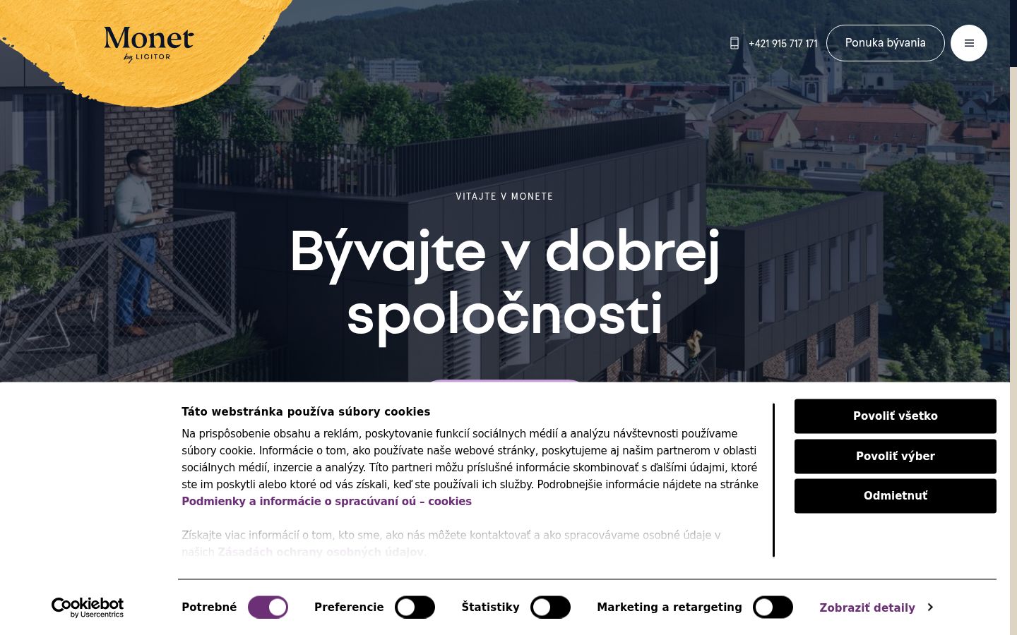 Screenshot of the consent banner shown before any interaction