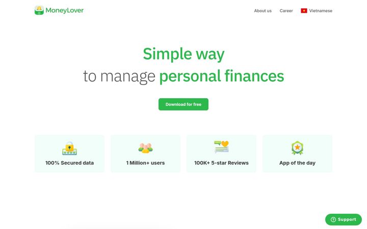 Screenshot of moneylover.me