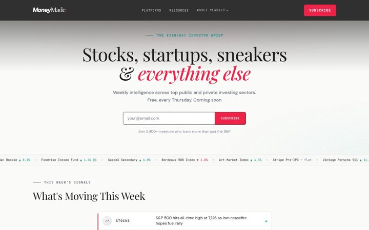 Screenshot of moneymade.io