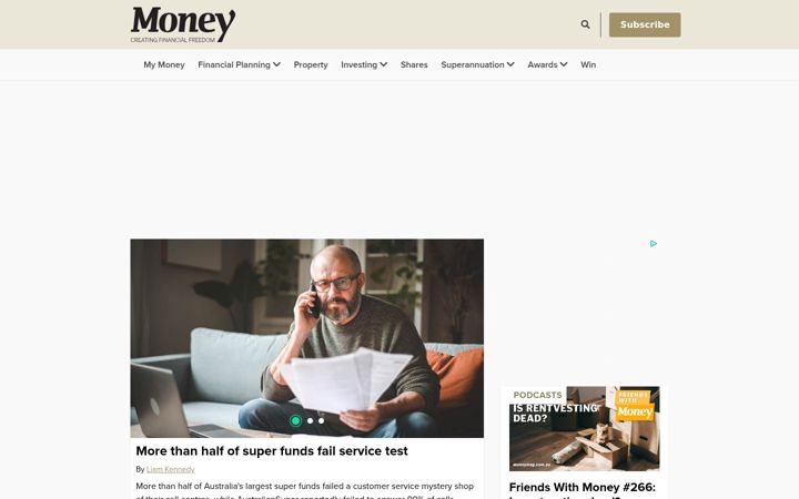 Snimka zaslona za moneymag.com.au