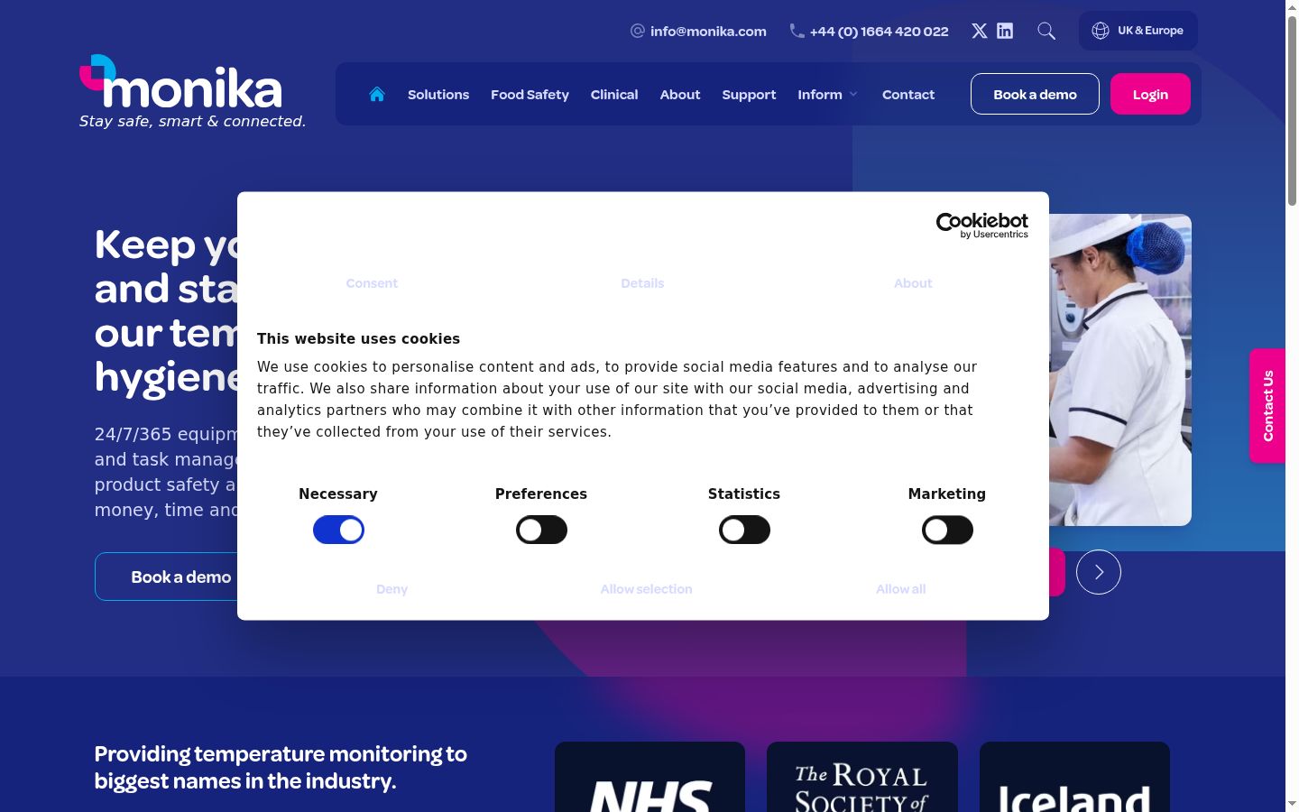 Screenshot tal-banner tal-kunsens muri qabel kwalunkwe interazzjoni
