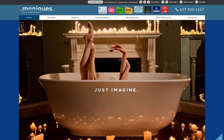 Screenshot of moniquesbathshowroom.com
