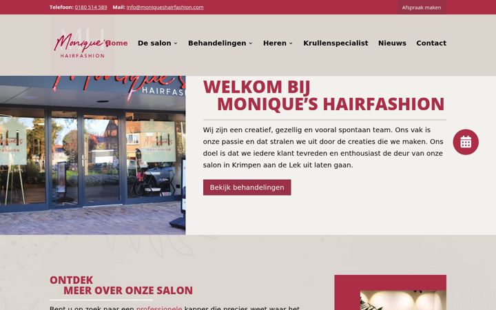 Ekrānuzņēmums no moniqueshairfashion.nl