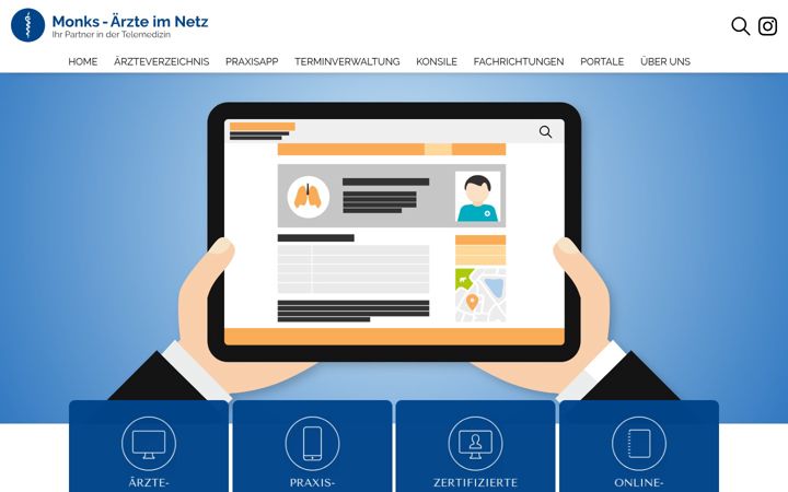 Screenshot von monks-aerzte-im-netz.de