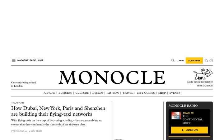Screenshot ta' monocle.com