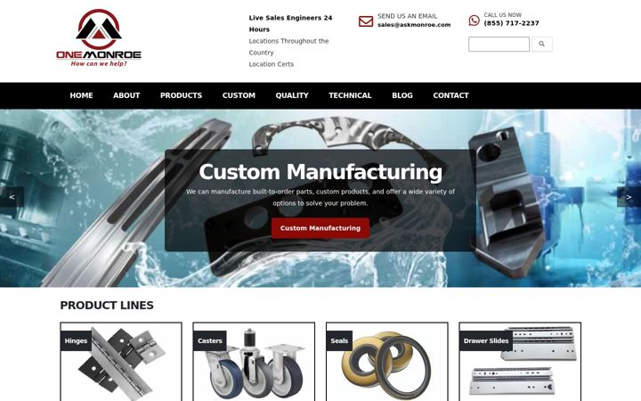 Skärmbild av monroeengineering.com