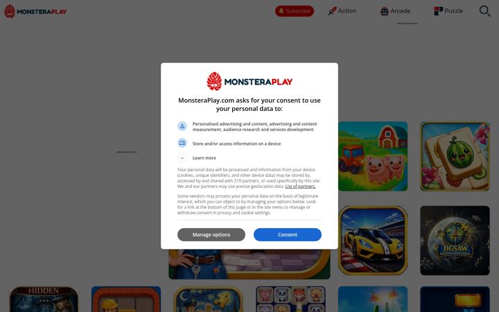 Screenshot of monsteraplay.com