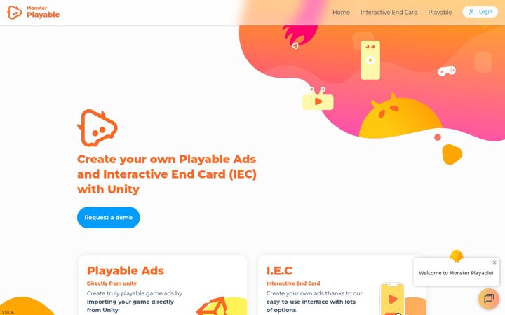 Screenshot of monsterplayable.com