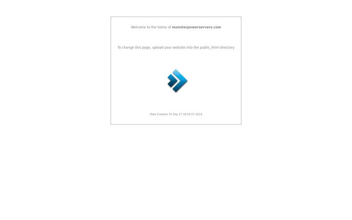 Screenshot of monsterpowerservers.com