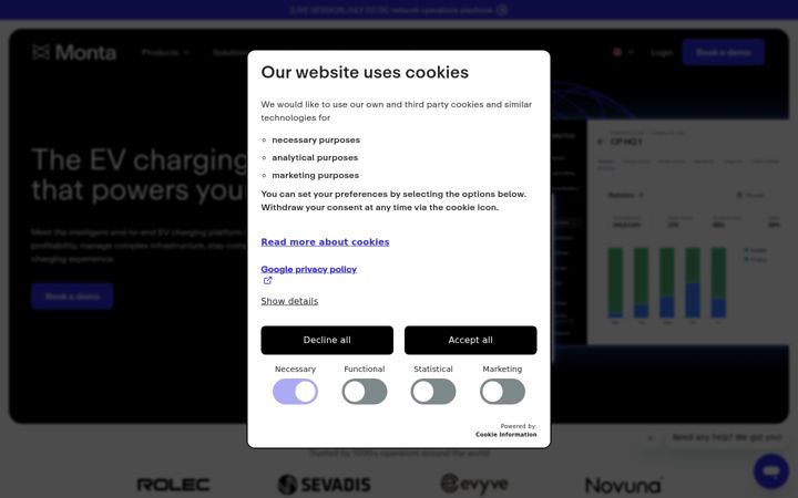 Screenshot of monta.com