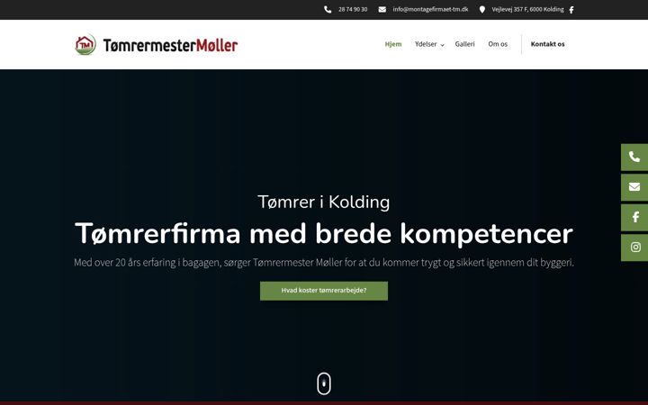 Skjermbilde av montagefirmaet-tm.dk