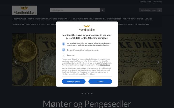 Screenshot of montbutikken.dk