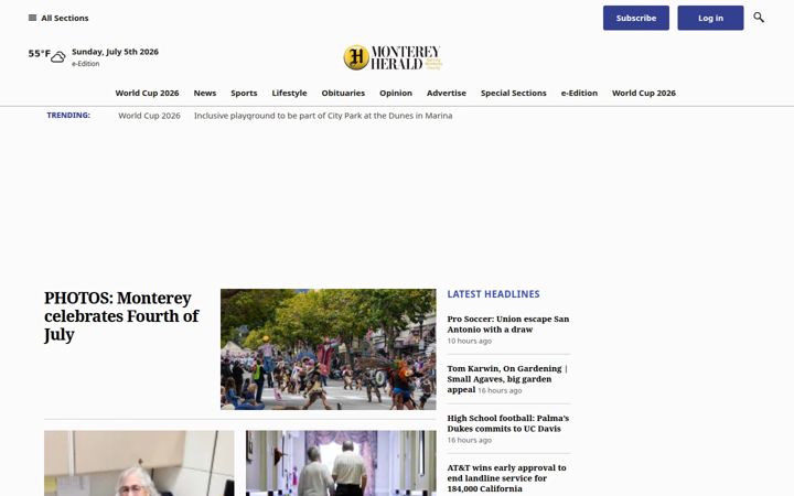 Screenshot of montereyherald.com