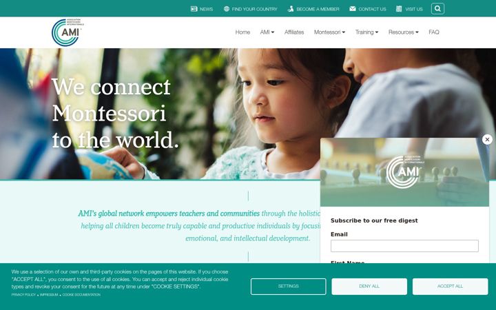 Screenshot of montessori-ami.org