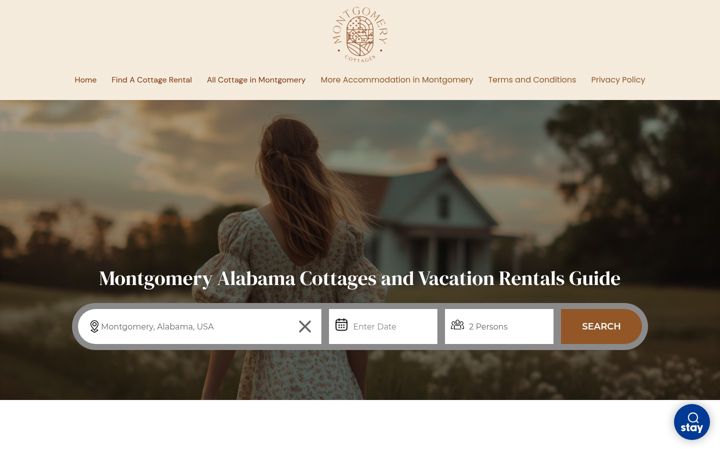 Screenshot of montgomerycottages.com