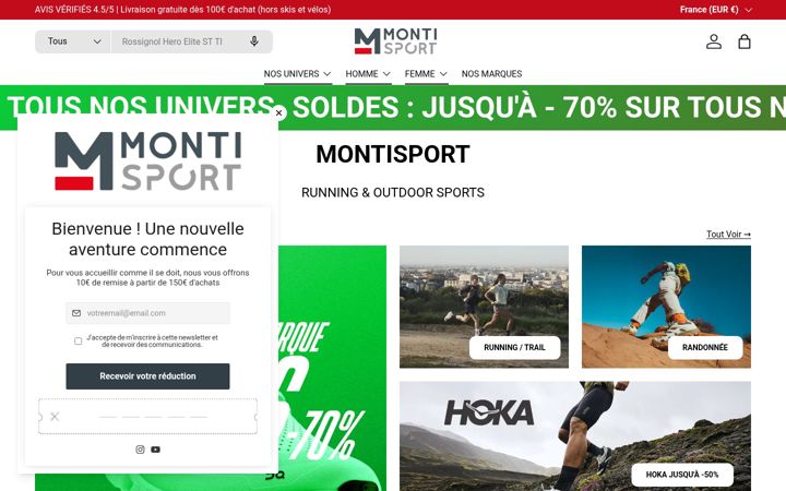 Screenshot stránky montisport.fr