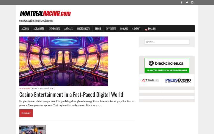 Screenshot of montrealracing.com