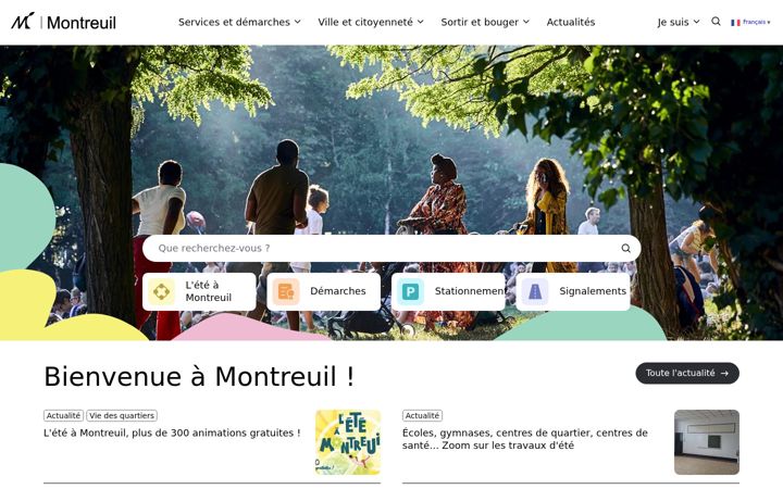 Screenshot of montreuil.fr
