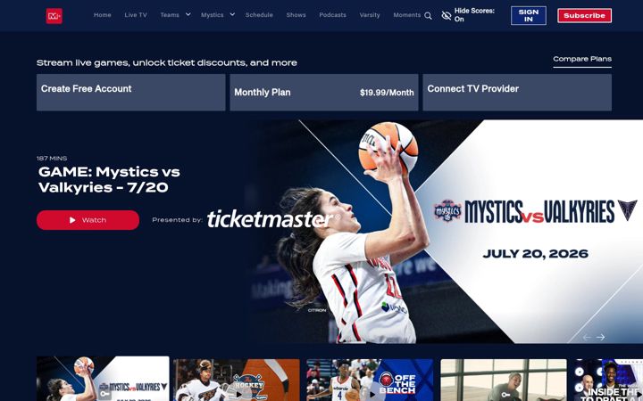 Screenshot of monumentalsportsnetwork.com