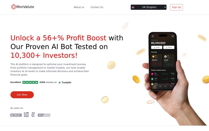Screenshot of monvalute.net