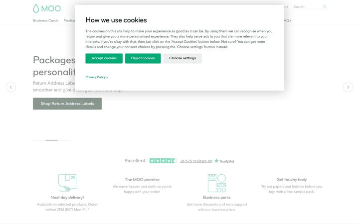 Screenshot von moo.com