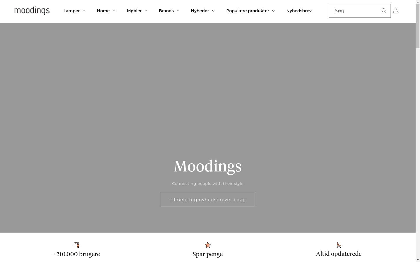 Screenshot of moodings.com
