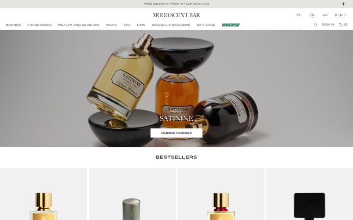 Screenshot of moodscentbar.com
