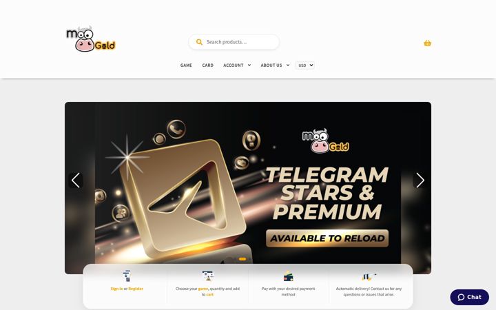 Screenshot of moogold.com