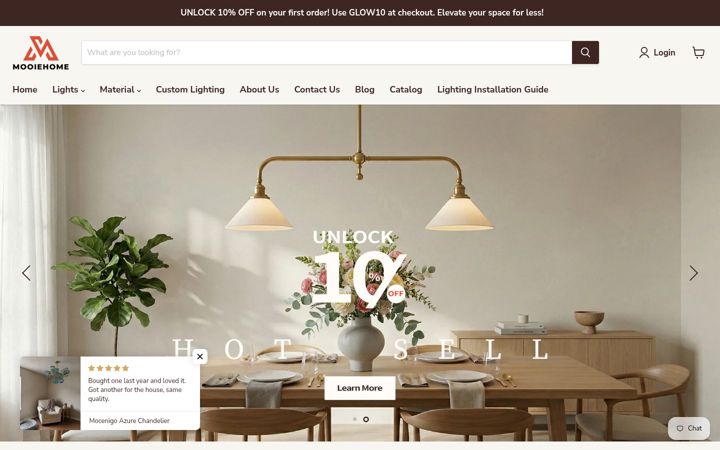 Captura de pantalla de mooiehome.com