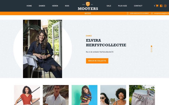 Screenshot van mooijersmode.nl