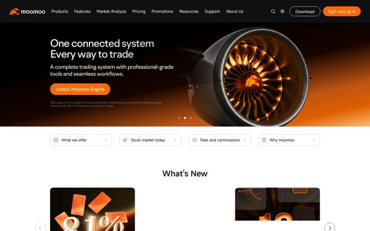 Screenshot of moomooapp.com