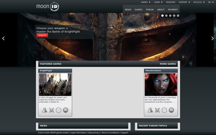 Screenshot of moonid.net