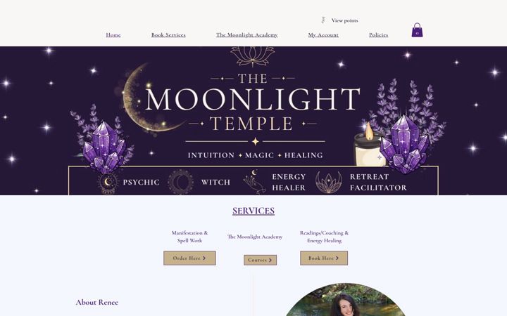 Screenshot of moonlightdivine.com