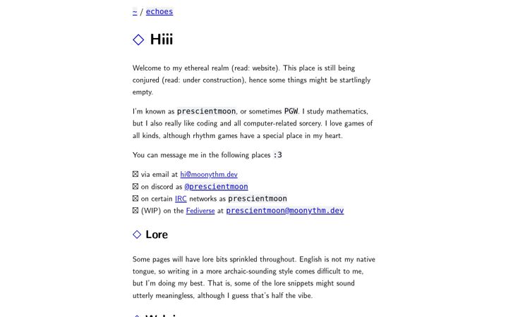Screenshot of moonythm.dev