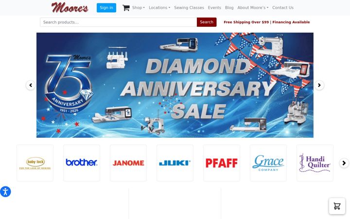 Screenshot of moores-sew.com