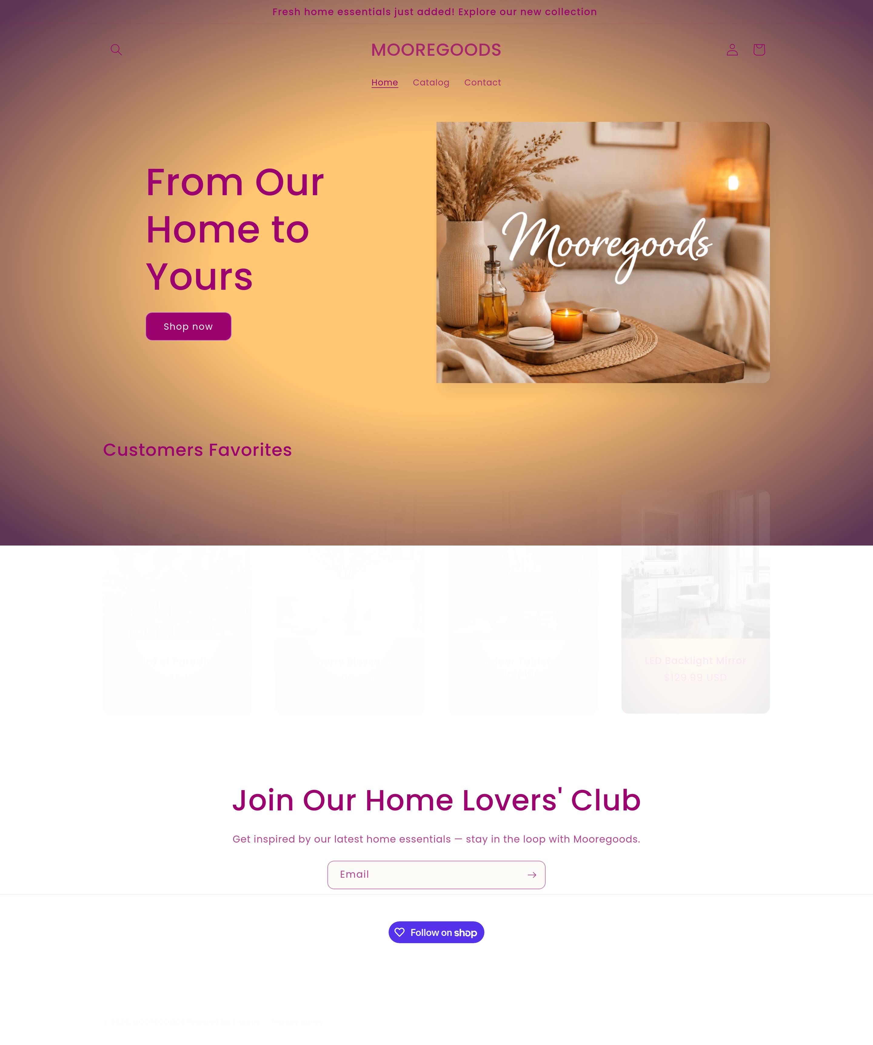 Screenshot of moorgoodsstore.com