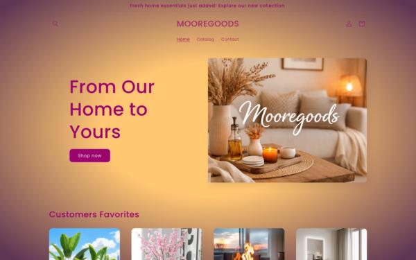 Screenshot of moorgoodsstore.com