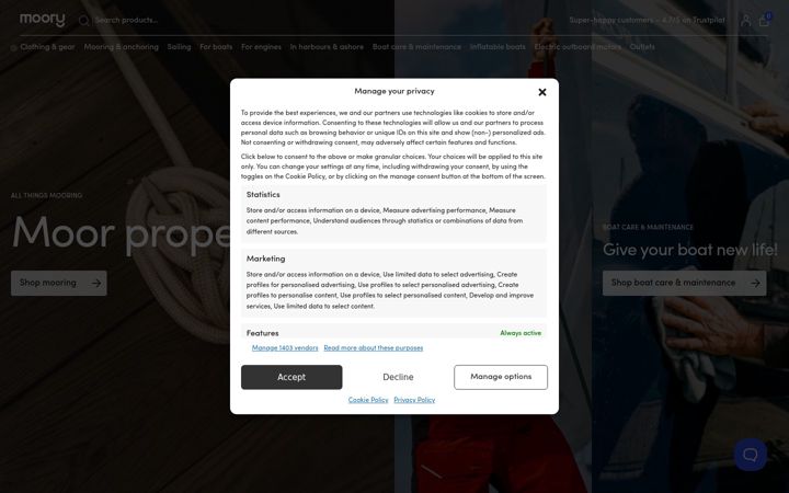 Screenshot of moory.ie