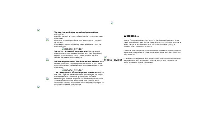 Screenshot of moose.co.uk