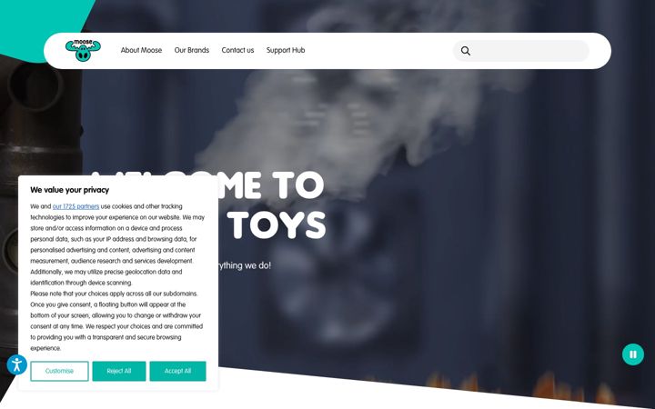 Screenshot of moosetoys.com