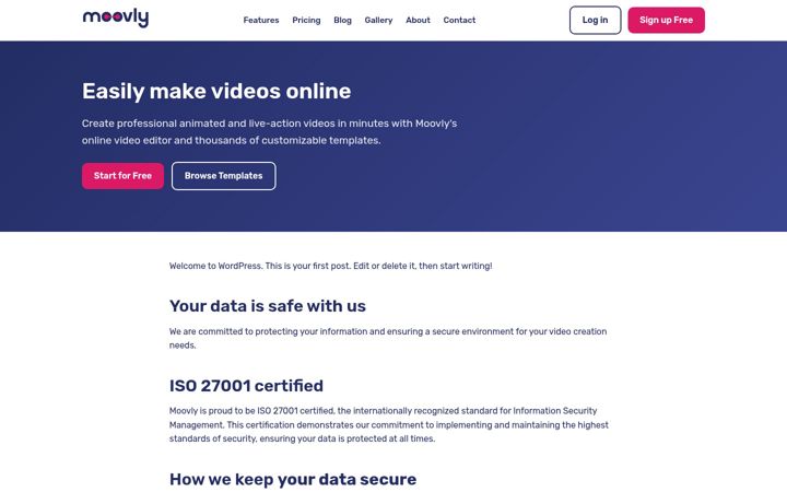 Screenshot of moovly.com