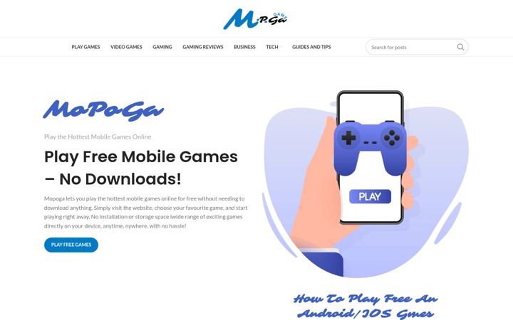 Screenshot of mopoga.net