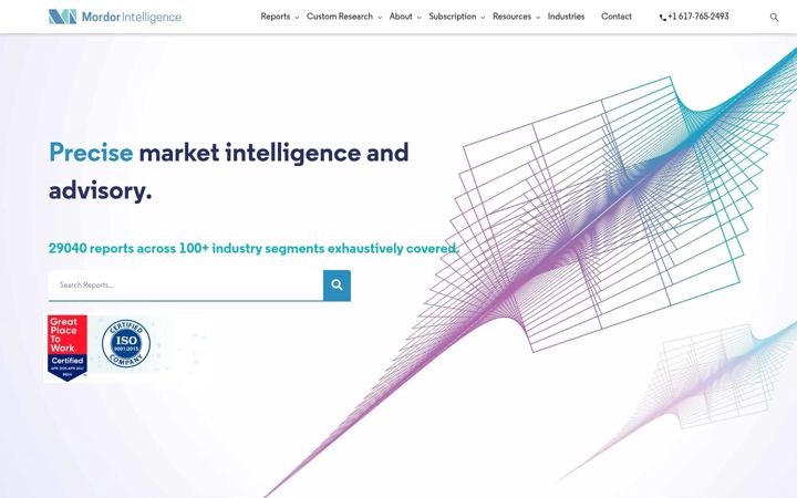 Skærmbillede af mordorintelligence.com
