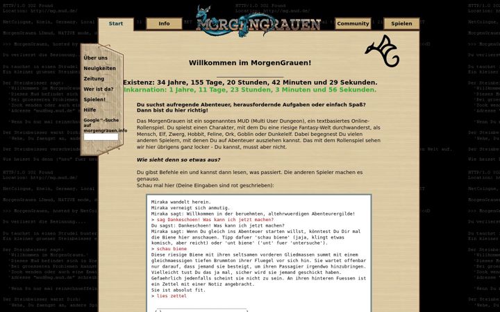 Screenshot of morgengrauen.info