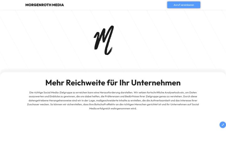 Screenshot van morgenrothmedia.de